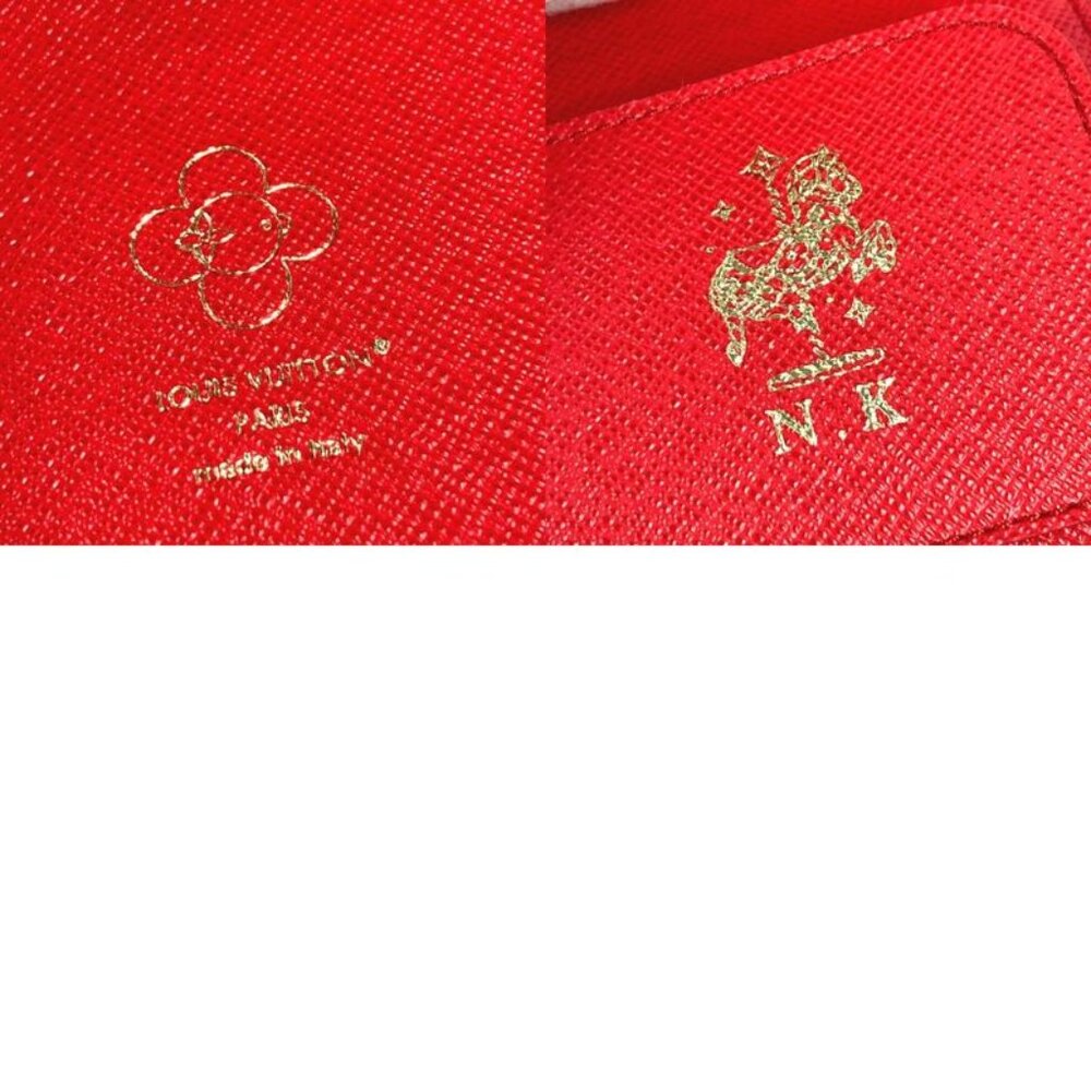 Louis Vuitton Note Cover Pad Pouch Monogram Canvas Brown X Red - Picture 9 of 9